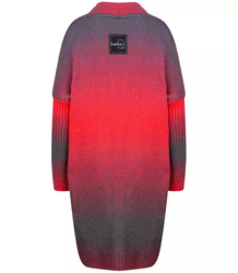 Long cardigan thick colorful ombre sweater