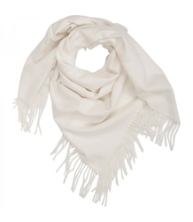 One-color shawl shlik scarf with fringe GRACE