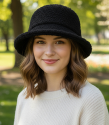 Women's hat made of soft teddy fabric