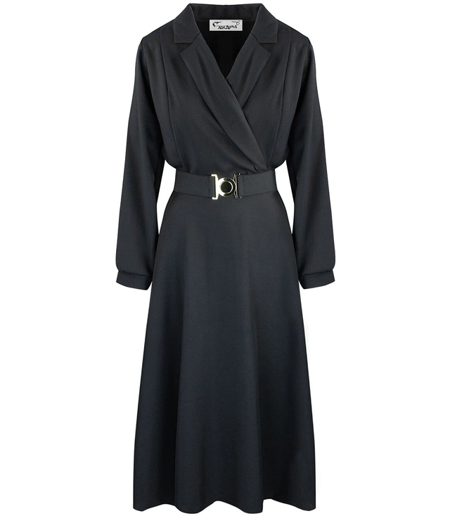 Elegant dress Beautiful with belt Envelope neckline LUNA