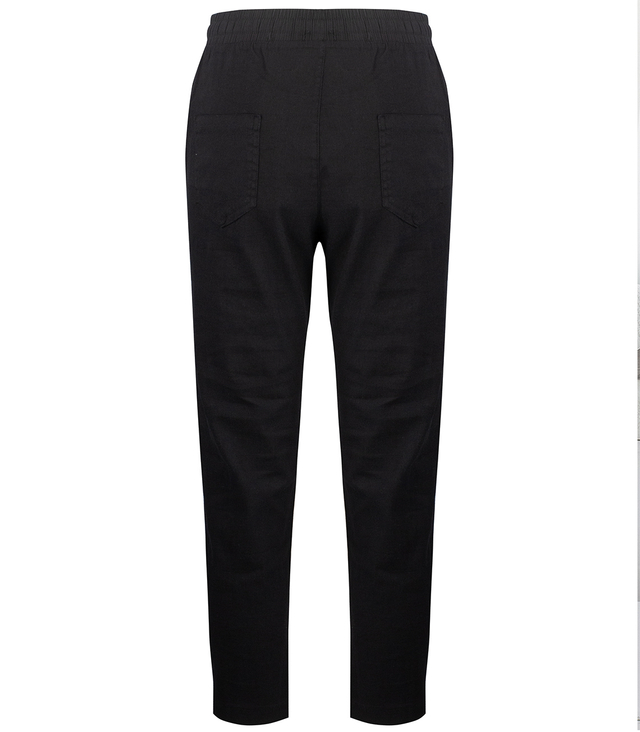 Women's trousers made of delicate cotton, tapered, tied at the waist LENA