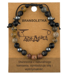 Men's bracelet with natural stones