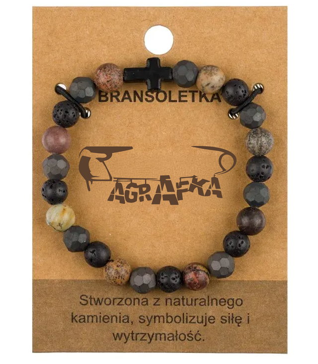 Men's bracelet with natural stones