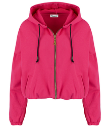 Women's thin, one-color basic sweatshirt with hood JULIA