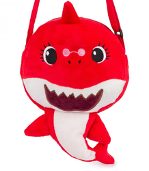 Children's plush shark-shaped handbag Adjustable strap