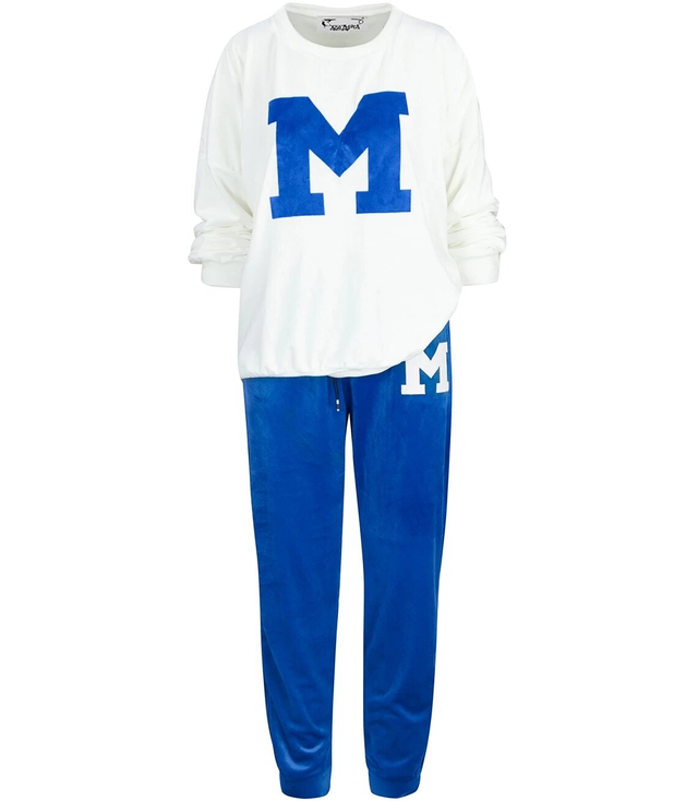 Women's velor tracksuit set Warm M MIA print