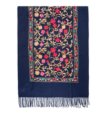 Szal damski folk kwiatowy haftowany