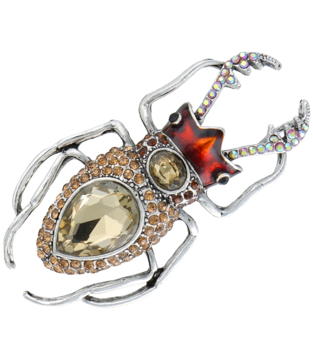 Zirconia Brooch Elegant Beautiful Ornamental Safety Pin Insect