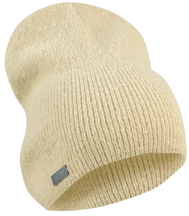 Warm unisex one-color mohair beanie hat