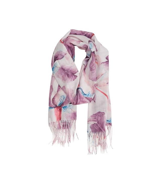 Women's floral pattern scarf 180x70