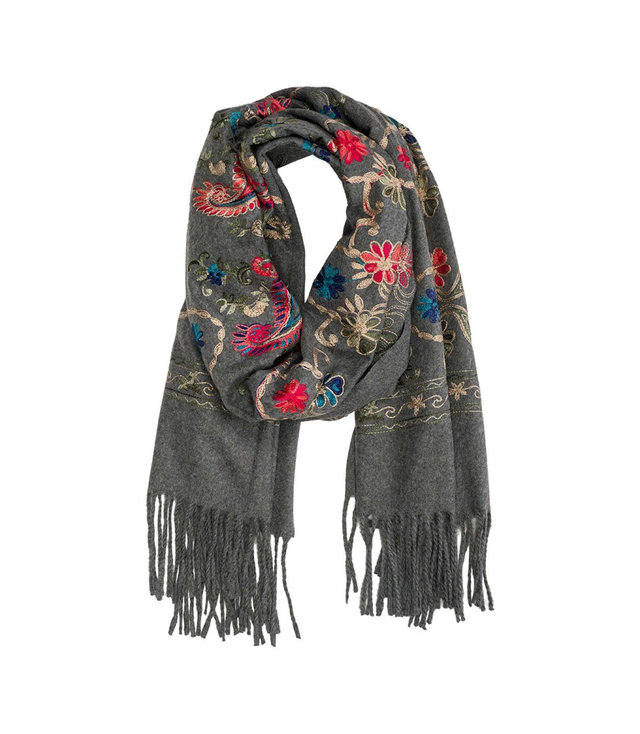 Women's scarf with floral ornament stylish