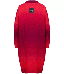 Long cardigan thick colorful ombre sweater