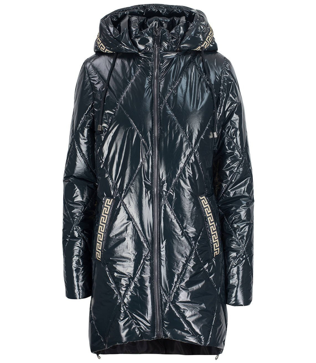 Long winter quilted shiny JACKET