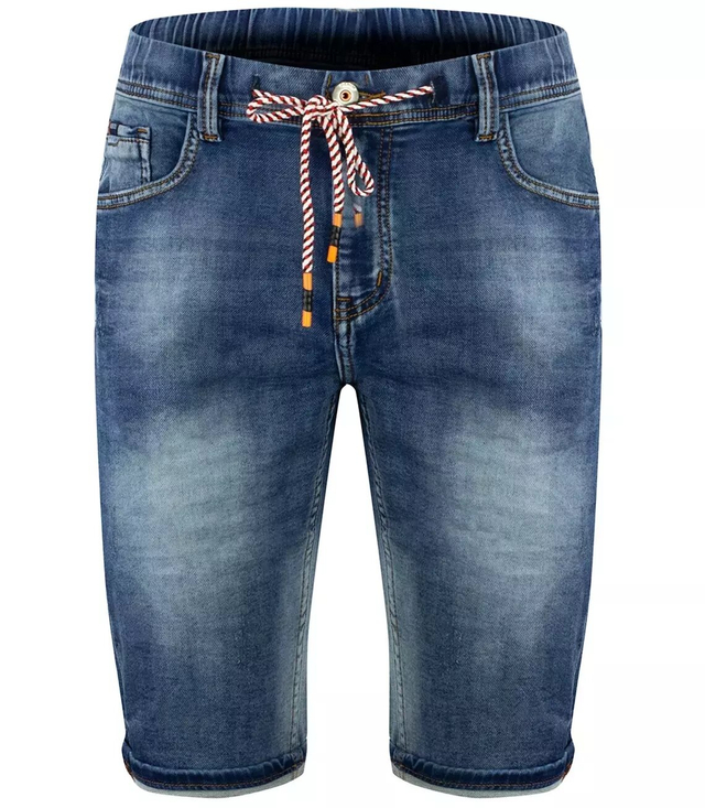 Męskie spodenki jeansowe szorty wiązane