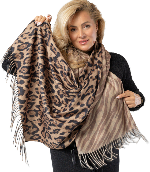 SAFARI panther and zebra scarf scarf