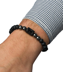 Men's bracelet with natural stones