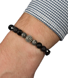Men's bracelet with natural stones