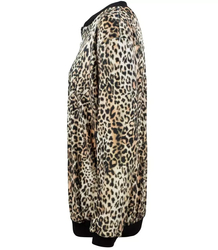 Ciepła bluza kurtka bomberka zamszowa PRINT