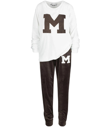 Women's velor tracksuit set Warm M MIA print