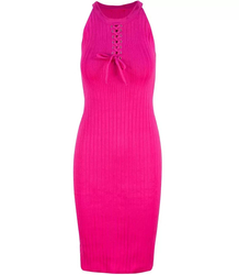 Fitted elastic midi fashionable dress