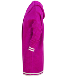 Ciepły miękki kardigan sweter z KAPTUREM