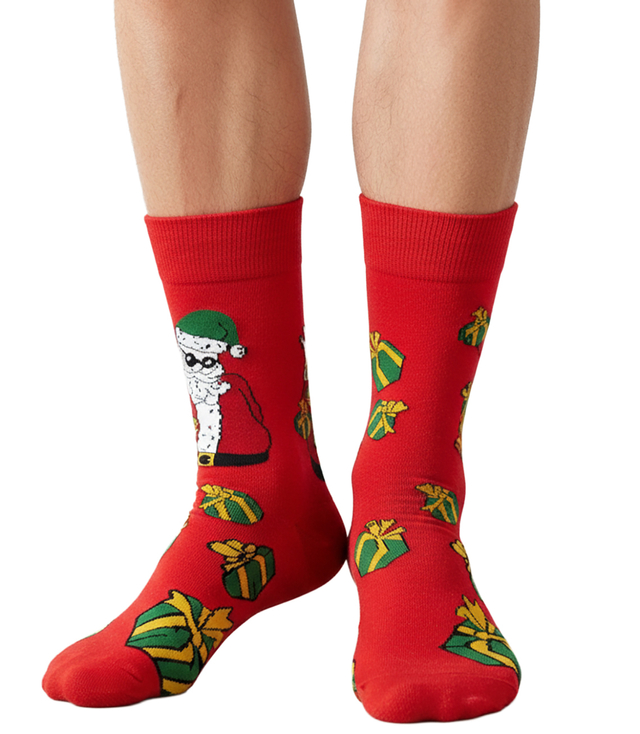 Men's Christmas socks - winter, warm, Christmas patterns