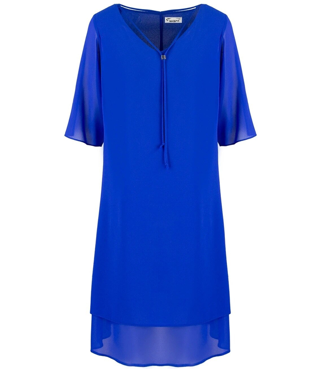 Elegancka sukienka tiulowa z podszewką midi IZABELLA plus size