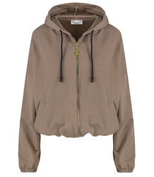 Women's thin, one-color basic sweatshirt with hood JULIA