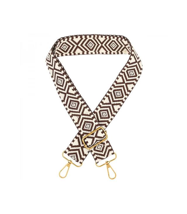 Fashionable braided wide purse strap adjustable