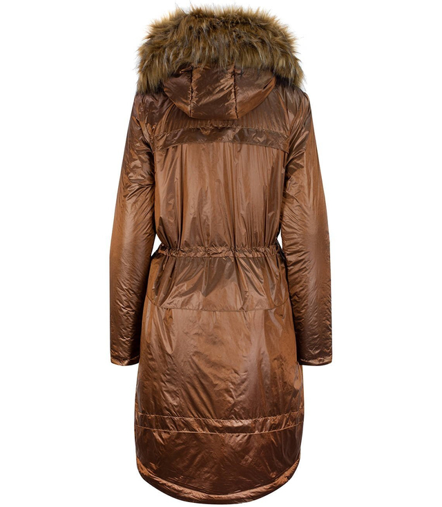 Warm metallic winter parka coat