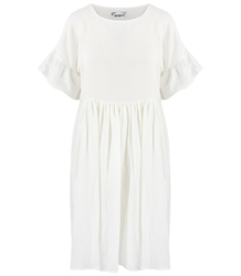 MARIA oversize muslin midi dress with ruffles