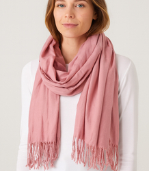 Soft large shawl with tassels uniform classic