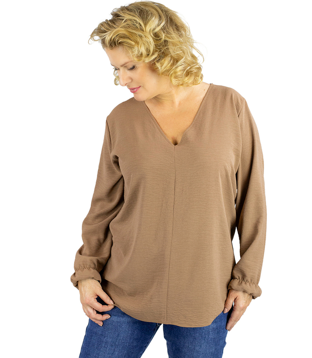 Elegant oversize blouse with gently buffeted sleeves MARCELINA