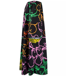 Spanish midi dress with a colorful print