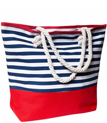 Mega large striped urban shopper beach bag