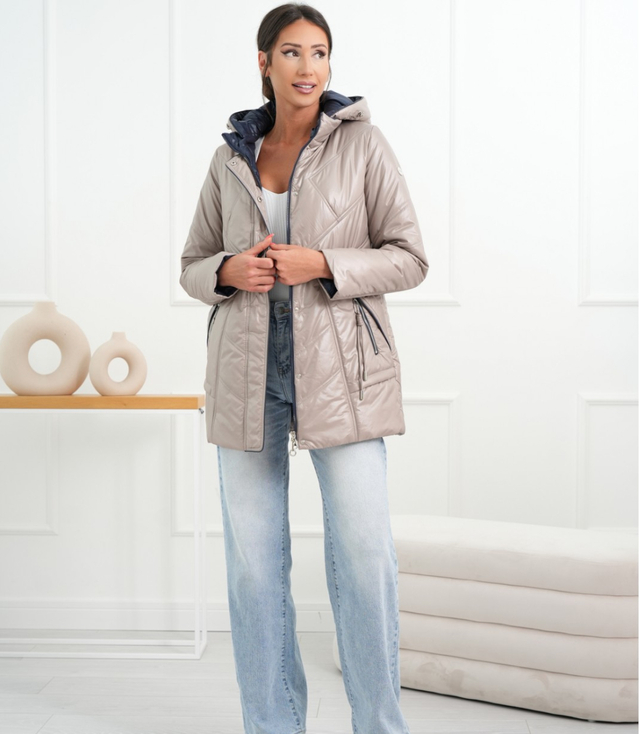 Women's Transitional Warm Jacket Elegant Hoodie Autumn Rose