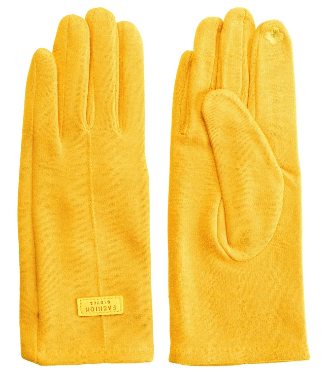 Women's knitted gloves insulated with fur classic