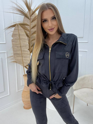 Dres komplet bluza i spodnie z zamszu