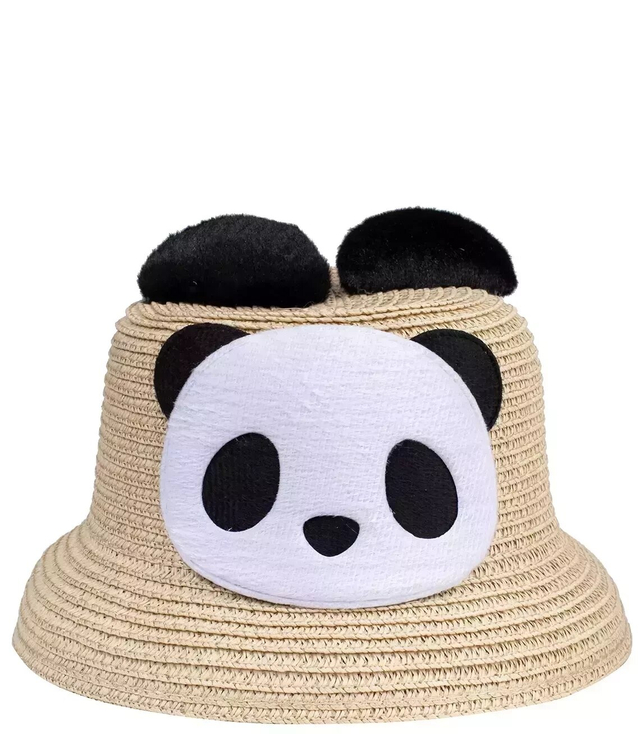 Set of braided panda ears hat + handbag