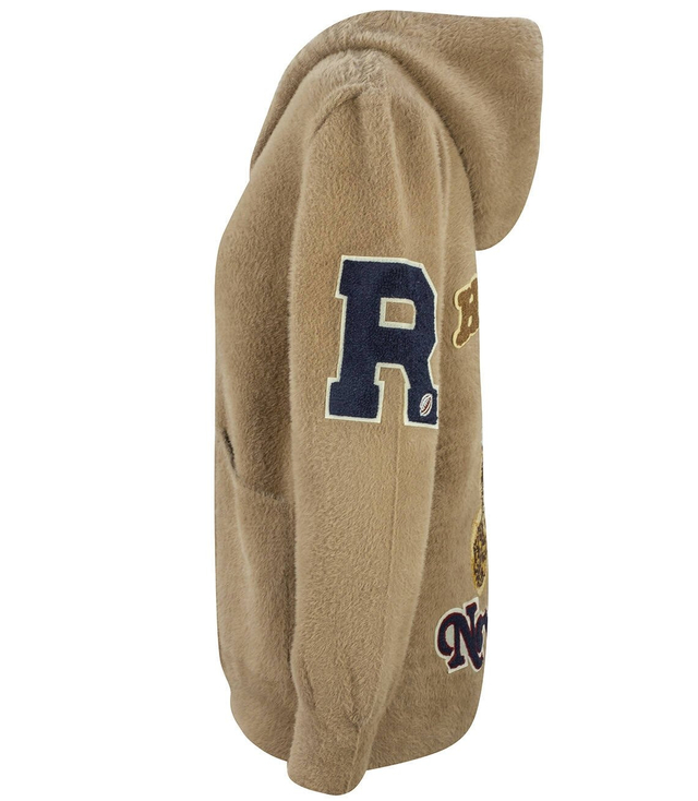 Bomber jacket sweatshirt alpaca wool teddy bear