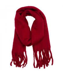 Thick warm fringed scarf AURORA