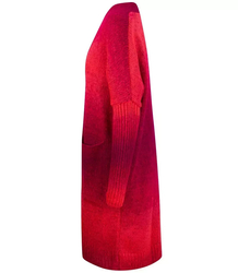 Long cardigan thick colorful ombre sweater