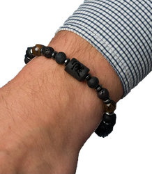 Men's bracelet with natural stones