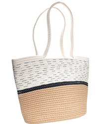 Mega large summer beach bag braided cotton