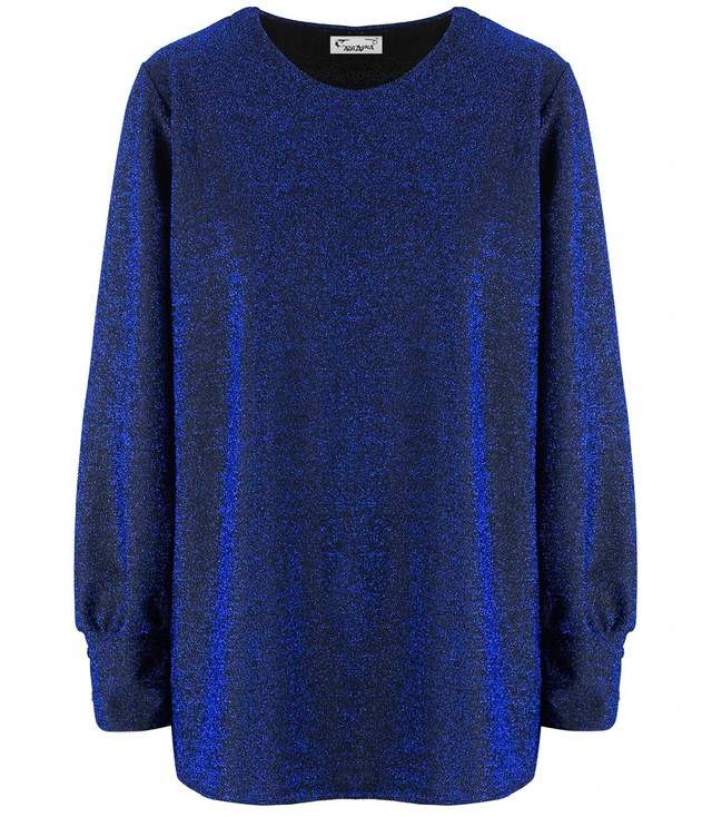 Elegant blouse with glitter, Glitter Plus Size MIRIAM