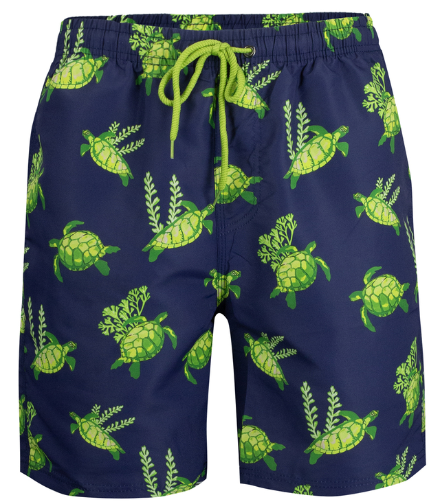 Swimming shorts with nautical print all over patterns
