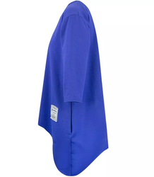 Oversize sweatshirt blouse with asymmetric bottom