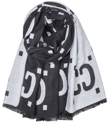 Szal szalik tkana chusta wzór CC dwustronny