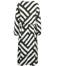 Elegant maxi dress with a geometric pattern. Unusual MARIBEL