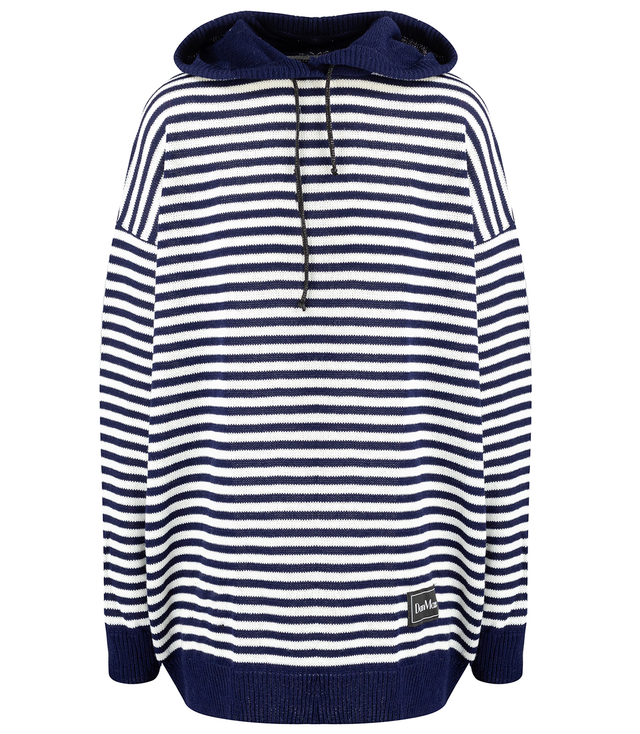 Women's striped sweater with hood warm loose MIRIAM